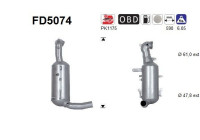 Filtre à particules / à suie, échappement FD5074 AS