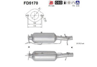Filtre à particules / à suie, échappement FD5170 AS