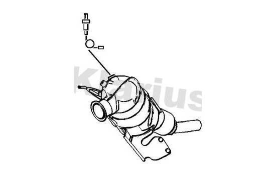 Filtre à particules diesel, système d'échappement 390696 Klarius, Image 2