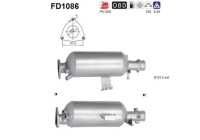 Filtre à particules diesel, système d'échappement FD1086 AS
