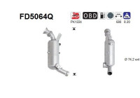 Filtre à particules diesel, système d'échappement FD5064Q AS