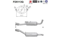 Filtre à particules diesel, système d'échappement FD5113Q AS