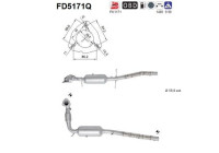 Filtre à particules diesel, système d'échappement FD5171Q AS