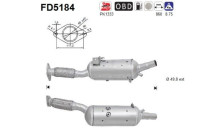 Filtre à particules diesel, système d'échappement FD5184 AS