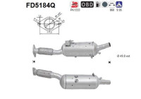 Filtre à particules diesel, système d'échappement FD5184Q AS