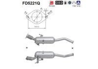 Filtre à particules diesel, système d'échappement FD5221Q AS