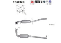 Filtre à particules diesel, système d'échappement FD5237Q AS