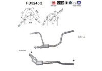 Filtre à particules diesel, système d'échappement FD5243Q AS