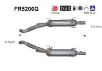 Filtre à particules diesel, système d'échappement FR5206Q AS