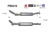 Filtre à particules diesel, système d'échappement FR5210 AS