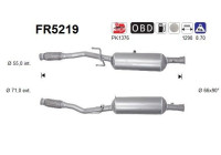 Filtre à particules diesel, système d'échappement FR5219 AS
