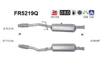 Filtre à particules diesel, système d'échappement FR5219Q AS