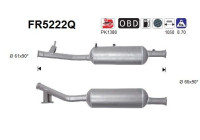Filtre à particules diesel, système d'échappement FR5222Q AS