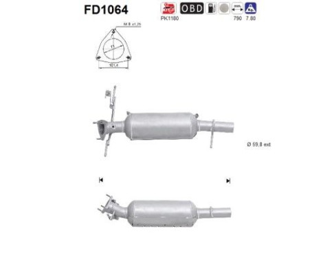 Filtre à particules FD1064 AS