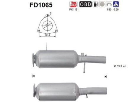 Filtre à particules FD1065 AS