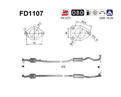 Filtre à particules FD1107 AS