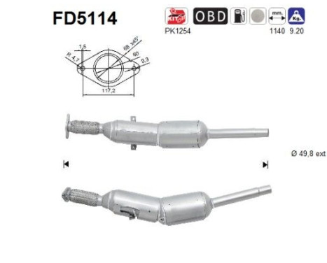 Filtre à particules FD5114 AS