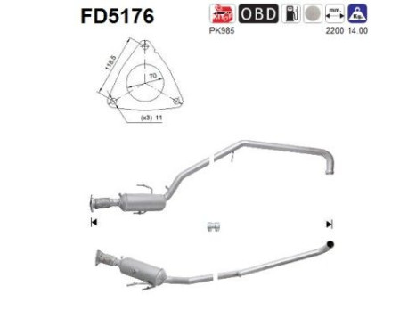 Filtre à particules FD5176 AS