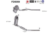 Filtre à particules, système d'échappement FD5059 AS
