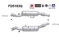 Filtre à particules, système d'échappement FD5193Q AS