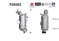 Filtre à particules, système d'échappement FD5202 AS
