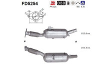 Filtre à particules, système d'échappement FD5254 AS