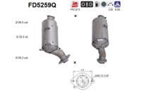 Filtre à particules, système d'échappement FD5259Q AS