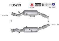 Filtre à particules, système d'échappement FD5299 AS
