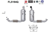 Filtre à particules, système d'échappement FL5194Q AS