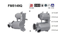 Filtre à particules, système d'échappement FM5149Q AS