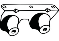 Bandes de caoutchouc, échappement