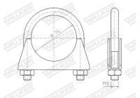 Collier d'échappement Walker 76 mm