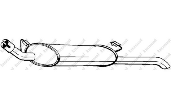 Silencieux arrière 185-135 Bosal