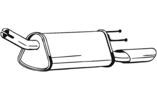 Silencieux arrière 185-265 Bosal, Image 2