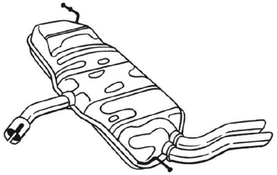 Silencieux arrière 227-233 Bosal, Image 2