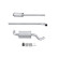 Silencieux intermédiaire - Kit Easy2Fit - Kit avec pièces de montage, Vignette 2