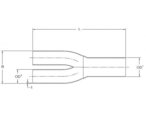 Y Tube 2,5 pouces - 2 pouces en acier inoxydable, Image 2