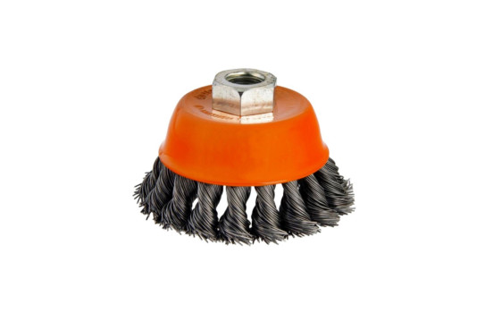 Cepillo de copa de alambre trenzado de 100 mm