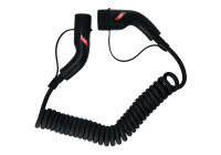 Cable de carga en espiral Carpoint para coche eléctrico tipo 2>2, 32 A, monofásico, 6 metros