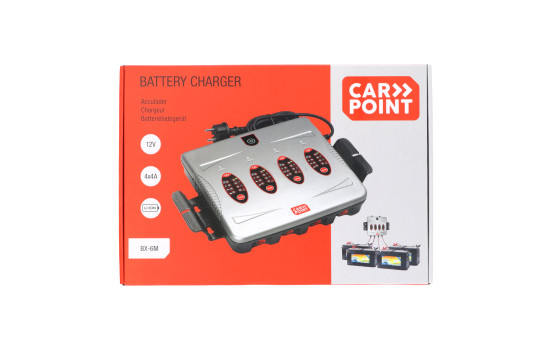 Cargador de batería Carpoint BX-6 de 16 A y 4 bancos