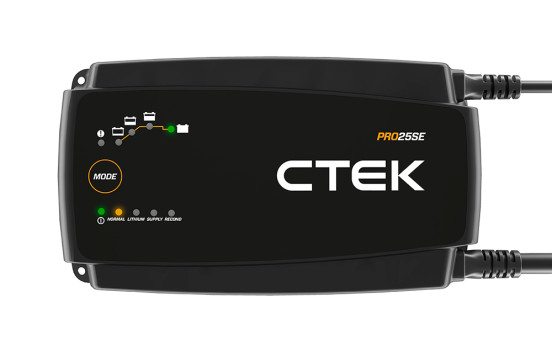 Cargador de batería CTEK PRO25SE 25A 12V + soporte de pared