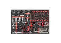 Juego de 126 llaves combinadas de vaso y llave acodada de 1/4" (EVA)