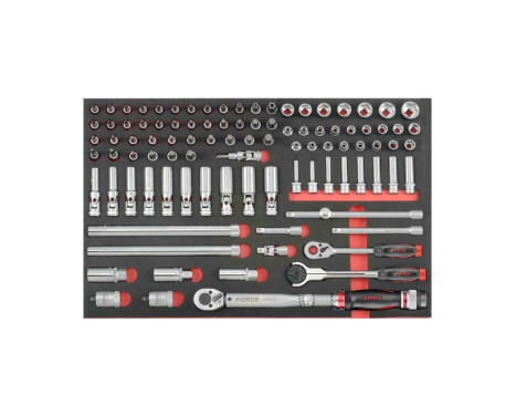 Juego de dados y puntas Force de 3/8", 98 piezas (EVA)