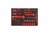 Juego de llaves de vaso y de vaso con aislamiento de fuerza de 26 piezas (EVA)