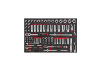 Juego de llaves de vaso y de vaso Force de 1/4", 3/8" y 1/2", 88 piezas (EVA)