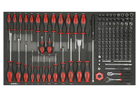 Juego de llaves de vaso y destornilladores sónicos de 1/4", SFS Jumbo, 146 piezas