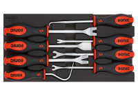 Juego de recogedor y raspador sónico de 8 piezas