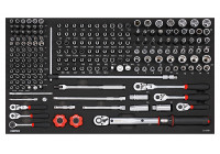 Juego de vasos sónicos de 1/4" y 3/8", SFS Jumbo, 212 piezas