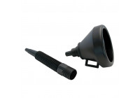 Embudo negro con boquilla flexible