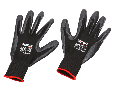 Guante de trabajo PU-flex negro talla 10 (XL)